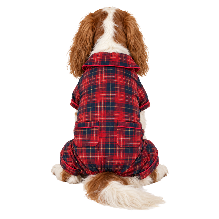 Harry Barker Christmas Red Plaid Dog Onesie