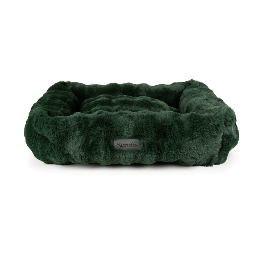 Scruffs Festive Fur Box Dog Bed Green