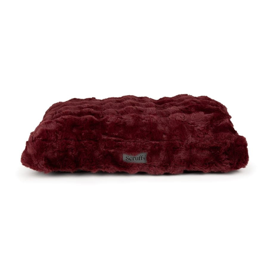 Scruffs Festive Fur Dog Mattress Burgundy