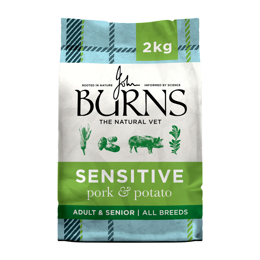 Burns Sensitive Dry Dog Food Pork & Potato