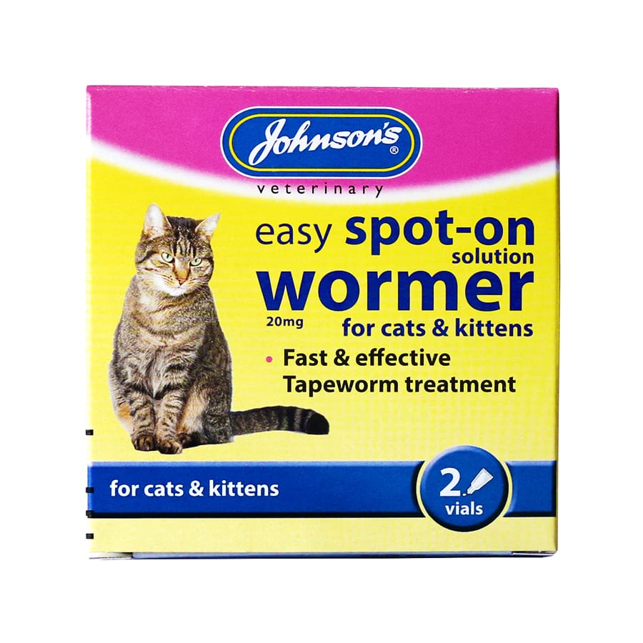 Johnson's Easy Spot-On Wormer Pipettes for Cats & Kittens 2 Pack